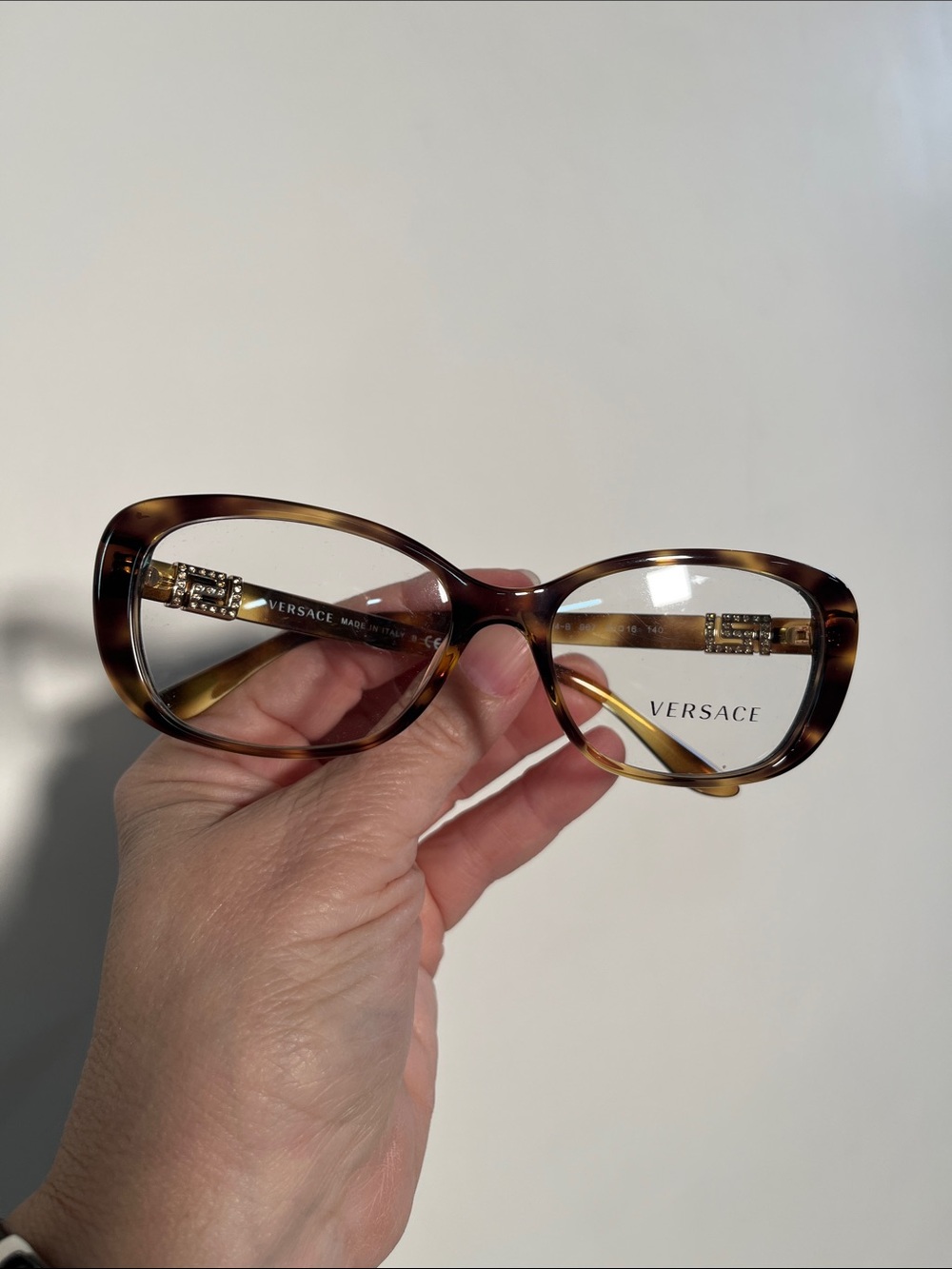 Versace Women's Career Casual Tortoise Modern Cat-Eye Eyeglass Frame 53 -16-140